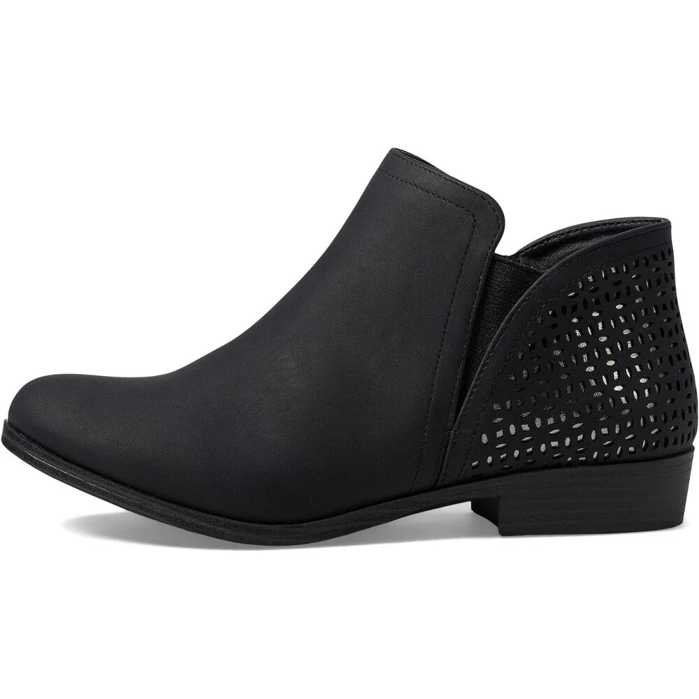 Mia Gilli Boots Girls 2 Black Side Zip Round Toe Perforated Bootie HAWK1956